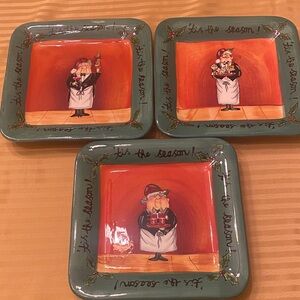 Festive Holiday Plates Set